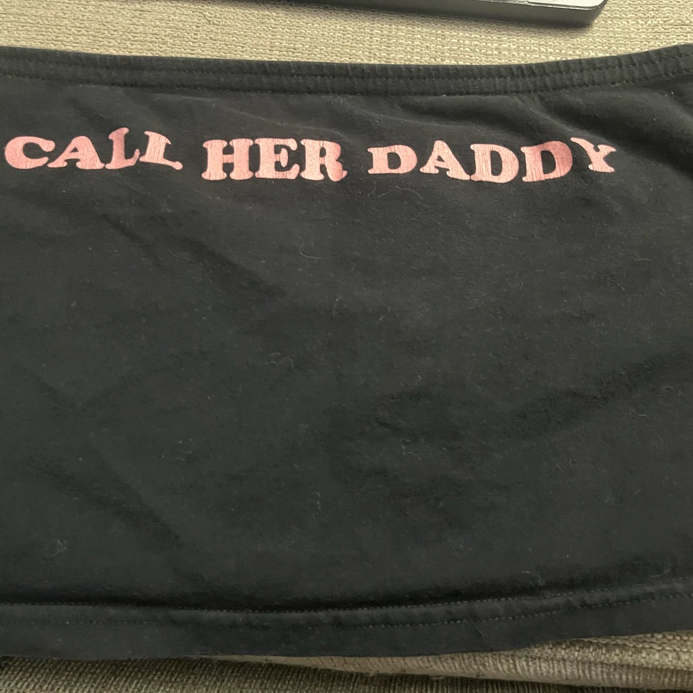Call Her Daddy Black Bandeau Tube Top